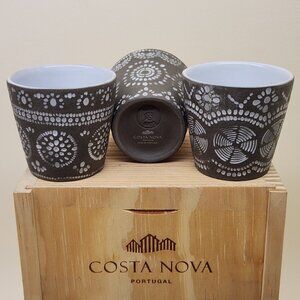 Costa Nova Grespresso Ecogres - Set of 8 Espresso Cups in Wood Gift Box